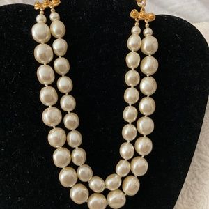 Vintage Carolee double strand faux baroque pearl necklace